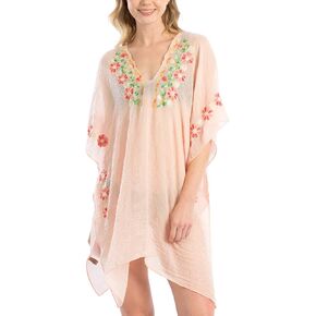 MIRMARU Women's Summer Floral Embroidered Swimwear Bikini Beach Cover up.