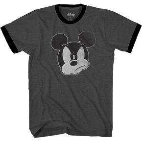Mad Mickey Mouse Distressed Design T-Shirt for Adults
