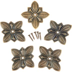 dophee 50Pcs 1.18''x1.06'' Vintage Upholstery Nails Jewelry Box Sofa Furniture Door DIY Decorative Tack Stud