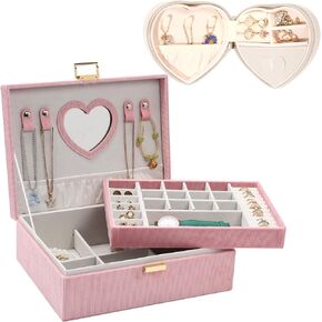 Dajasan 2-Layer Large Jewelry Box+ Small Jewelry Case