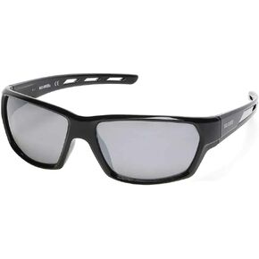 Harley-Davidson Men's Modern Rectangular Sunglasses, Black, 63-17-135