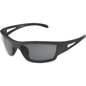 Panama Jack Men's Polarized Silver Flash Blade Sunglasses, Metallic Dark Gray, 68