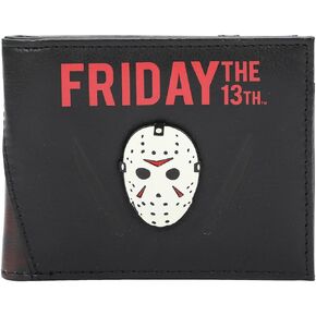 Friday The 13th Jason Mask Men's Black Bifold Wallet
