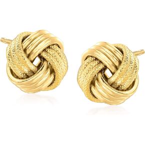 Canaria Italian 10kt Yellow Gold Love Knot Earrings, Gold, not known