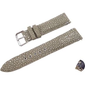 Pelgio Genuine Polished Stingray Skin Leather Quick Release Women's Watch Strap Band with Buckle 12 mm. 14 mm. 16 mm.
