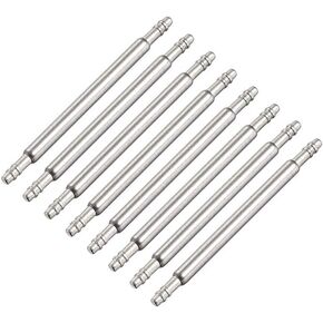 uxcell Spring Bar Pins - 9mm x 1.5mm x 0.8mm Double Fringe Stainless Steel Watch Band Pins Replacement Watch Lug Link Pins 8Pcs
