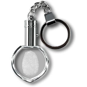 ArtPix 3D Personalized Keychains with LED Light Custom 2D Laser Etched Key Chain Photo Crystal Great Gifts For Memorial Day