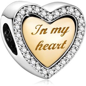 خرز إيزي توكسيدو لاف هارت لأساور باندورا تناسب سلسلة الأفعى الأوروبية S925 فضة مجوهرات هدايا للنساء بنات عيد ميلاد التخرج in Kuwait