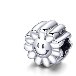 Junyi Jewelry Clover Charm 925 Sterling Silver Flower Charm Anniversary Charm Love Charm for Pandora Charm Bracelet