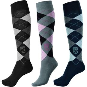 Pramoda 3 Pairs Equestrian Riding Socks for Horse Riding & Tall Boot Knee High Socks for Women