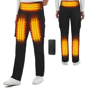 Kelejaka Heated Pants, Softshell Outdoor Trousers Suitable for Outdoor Hunting Ski Riding in Winter