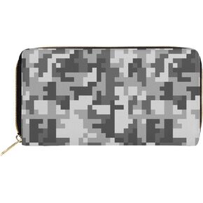Camo Camouflage Wallet for Women Men, Mens Womens Leather Wallet Purse for Phone Money Credit Card Keys Change