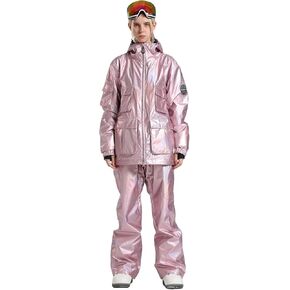 GSOU SNOW Women's Ski Jackets and Pants Waterproof Snowsuit Snowboarding Coat Warm Hooded Windproof Insulated Warmer in Kuwait