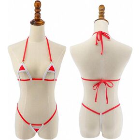 Tinpia Women Micro Bikini Set Sunbath Beach Swimming Swimwear G-String Bath Swimsuit