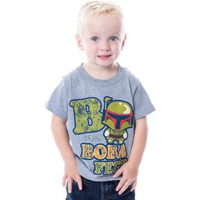 Star Wars Little Boys' - B is for Boba Fett Short Sleeve Toddler T-Shirt