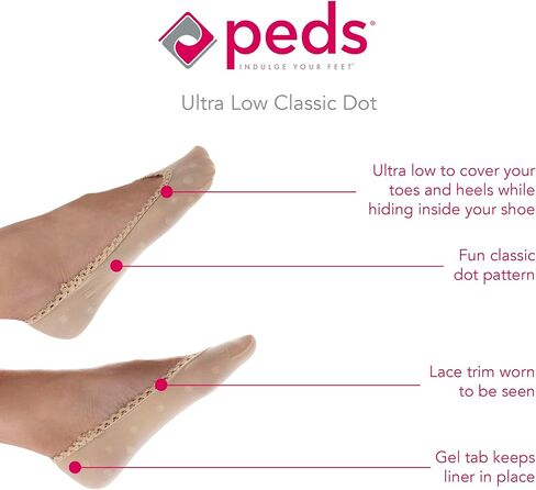 بطانة Peds النسائية الكلاسيكية ذات النقاط المنخفضة للغاية مع علامة تبويب هلامية in Kuwait