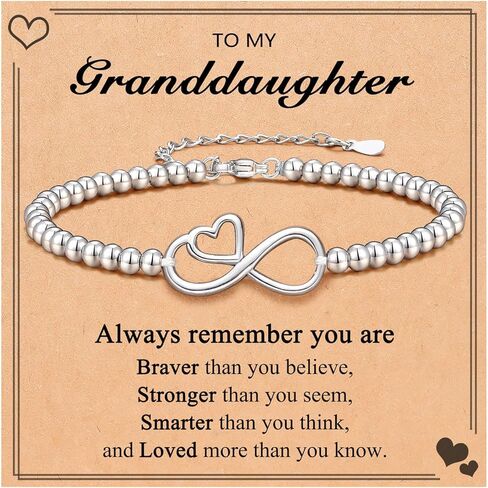 PINKDODO Infinity Heart Bracelet for Granddaughter Daughter Niece Birthday Christmas Gifts in Kuwait