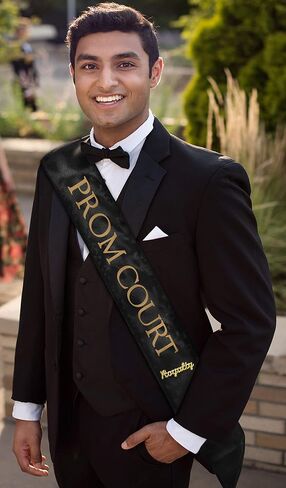 Prom Sash Set, 2 Sashes and 2 Glitter Royalty Pins in Kuwait