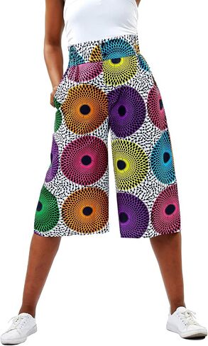 SHENBOLEN Women African Print Pants Ankara Style Print Pants in Saudi Arabia