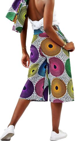 SHENBOLEN Women African Print Pants Ankara Style Print Pants in Saudi Arabia