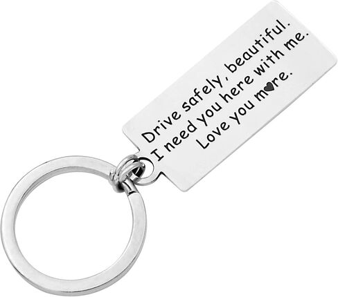 TOS Drive Safe Keychain أحتاجك هنا معي هدايا لصديقك أنا أحبك هدية لعيد ميلاد الزوج in Kuwait