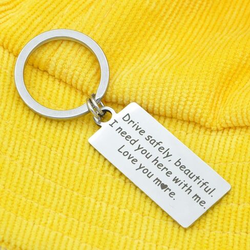 TOS Drive Safe Keychain أحتاجك هنا معي هدايا لصديقك أنا أحبك هدية لعيد ميلاد الزوج in Kuwait
