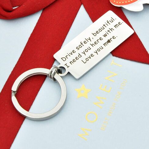 TOS Drive Safe Keychain أحتاجك هنا معي هدايا لصديقك أنا أحبك هدية لعيد ميلاد الزوج in Kuwait