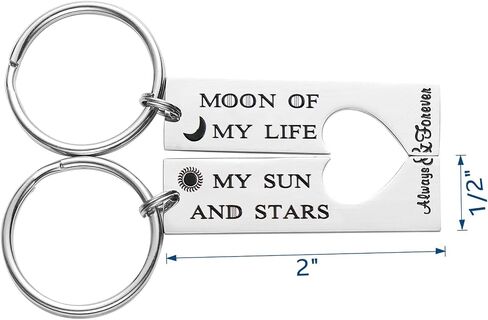 LParkin His and Her Keychains Moon of My Life My Sun and Stars Jalan Atthirari Anni Shekh Ma Shieraki Anni in Saudi Arabia