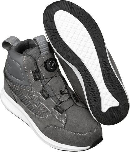 CALTO Men's Invisible Height Increasing Elevator Trainer Shoes - Micro-Adjusted Lacing Fashion High-Top Sneakers - 3.2 Inches Taller in Saudi Arabia