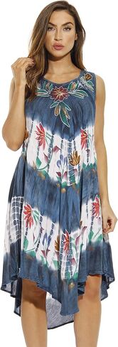 Riviera Sun Summer Dresses Tie Dye Embroidered Beach Swimsuit Cover Up in Saudi Arabia