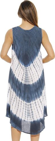 Riviera Sun Summer Dresses Tie Dye Embroidered Beach Swimsuit Cover Up in Saudi Arabia