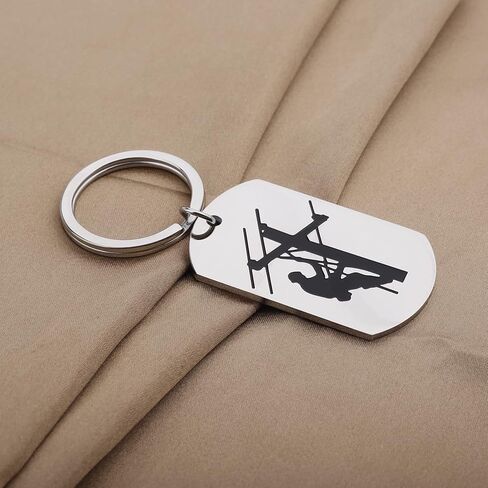 Lineman Keychain Journeyman Lineman Gift Electricians Tower Techs Jewelry Gift for Boyfriend Husband Lineman Prayer Gift in Kuwait