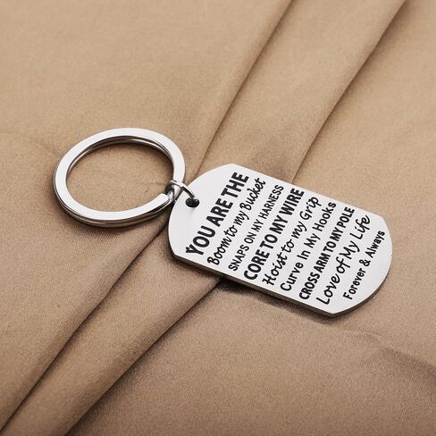 Lineman Keychain Journeyman Lineman Gift Electricians Tower Techs Jewelry Gift for Boyfriend Husband Lineman Prayer Gift in Kuwait