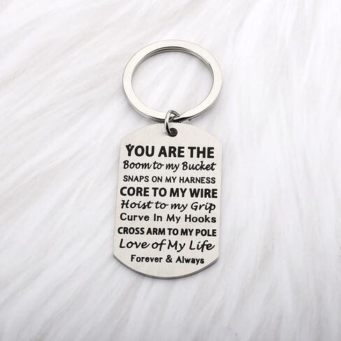 Lineman Keychain Journeyman Lineman Gift Electricians Tower Techs Jewelry Gift for Boyfriend Husband Lineman Prayer Gift in Kuwait
