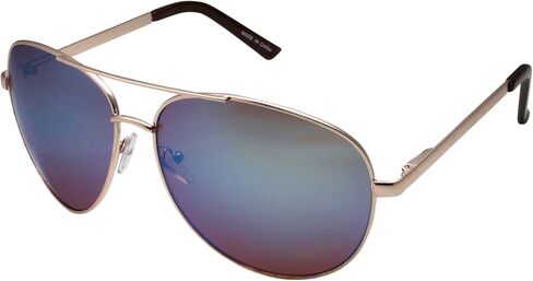 grinderPUNCH XL Wide Frame Aviator Sunglasses - Large 148mm Wide - Mirrored Lens in Kuwait