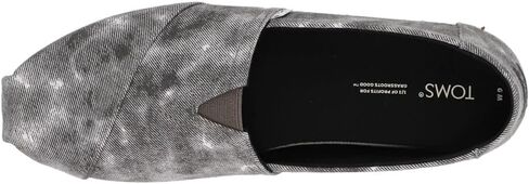 TOMS Womens Alpargata Distressed Slip On Flats Casual - Black in Kuwait