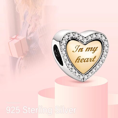 خرز إيزي توكسيدو لاف هارت لأساور باندورا تناسب سلسلة الأفعى الأوروبية S925 فضة مجوهرات هدايا للنساء بنات عيد ميلاد التخرج in Kuwait