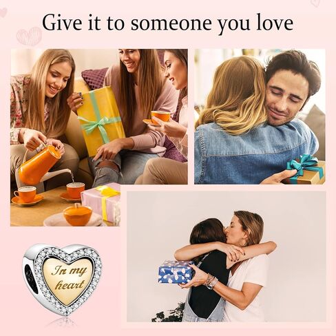 خرز إيزي توكسيدو لاف هارت لأساور باندورا تناسب سلسلة الأفعى الأوروبية S925 فضة مجوهرات هدايا للنساء بنات عيد ميلاد التخرج in Kuwait