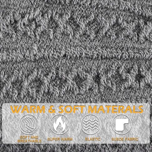 Jeyeou 2 Pairs Winter Touchscreen Gloves for Men Women,Touchscreen Gloves Cold Weather Gloves Warm Knit Thermal Gloves Anti-Slip Elastic Ski Gloves Perfect for Cycling,Running,Driving in Kuwait