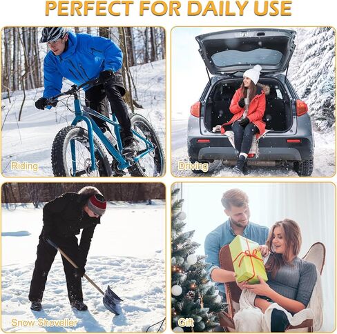 Jeyeou 2 Pairs Winter Touchscreen Gloves for Men Women,Touchscreen Gloves Cold Weather Gloves Warm Knit Thermal Gloves Anti-Slip Elastic Ski Gloves Perfect for Cycling,Running,Driving in Kuwait