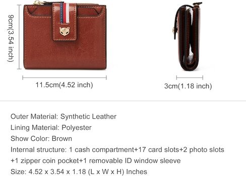 محافظ صغيرة من FOXLOVER للنساء، محفظة من جلد البقر للسيدات بسحاب لطيف مع نافذة لبطاقة الهوية وحاملي بطاقات الائتمان وصندوق هدايا التعبئة النسائية محافظ صغيرة ثنائية الطي (ذهبي) in Kuwait