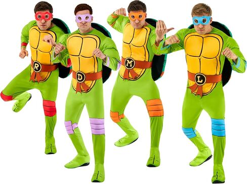 Rubie's Men's Teenage Mutant Ninja Turtles Deluxe Michelangelo Costume Jumpsuit, Shell, and Eye-maskAdult Costume in Saudi Arabia