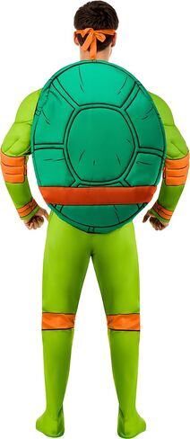 Rubie's Men's Teenage Mutant Ninja Turtles Deluxe Michelangelo Costume Jumpsuit, Shell, and Eye-maskAdult Costume in Saudi Arabia