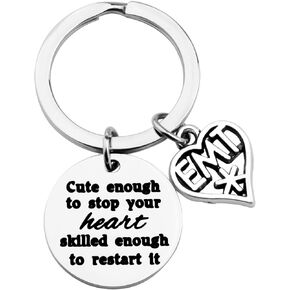 FOTAP Emergency Medical Keychain EMT Graduation Gifts EMT Keychain Emergency Medical Prayer Gift Paramedic Gift