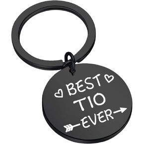 CENWA Tio Gifts Best Tio Ever Keychain Spanish Uncle Gift Best Uncle Ever Gift Father’s Day Gift For Him