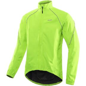 ARSUXEO Waterproof Running Cycling Jacket for Men Breathable Bike Rain Jacket Bicycle Coat Clothing Windbreaker