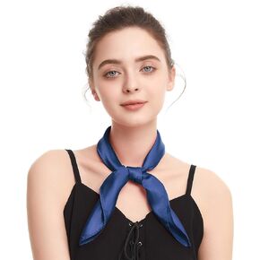 Komorebi Womens Silk Feeling Scarves Satin Neck Scarves Scarfs for Women Square Handkerchief Lightweight Bandana 23.5"×23.5"
