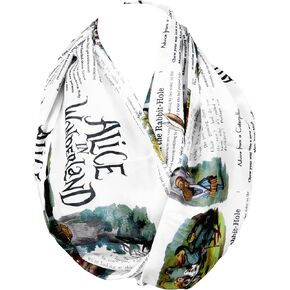 Di Capanni Alice in Wonderland infinity scarf Book Lewis Carroll colorful images John Tenniel women