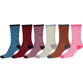 Sakkas Women's Poly Blend Soft and Stretchy Crew Pattern Socks Assorted 6-pack