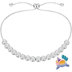7th-20th Birthday Bracelets MUSECLOUD 925 Sterling Silver CZ Bracelets For Women Adjustable Link Bracelets Birthday Gifts Friendship Family Jewelry